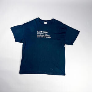 Vintage Graphic T-Shirt |  Black Tee with Funny Computer Hardware Saying